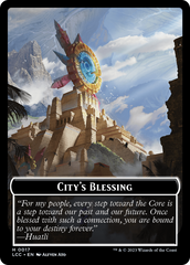 City's Blessing // Dinosaur Double-Sided Token [The Lost Caverns of Ixalan Commander Tokens] | Shuffle n Cut Hobbies & Games