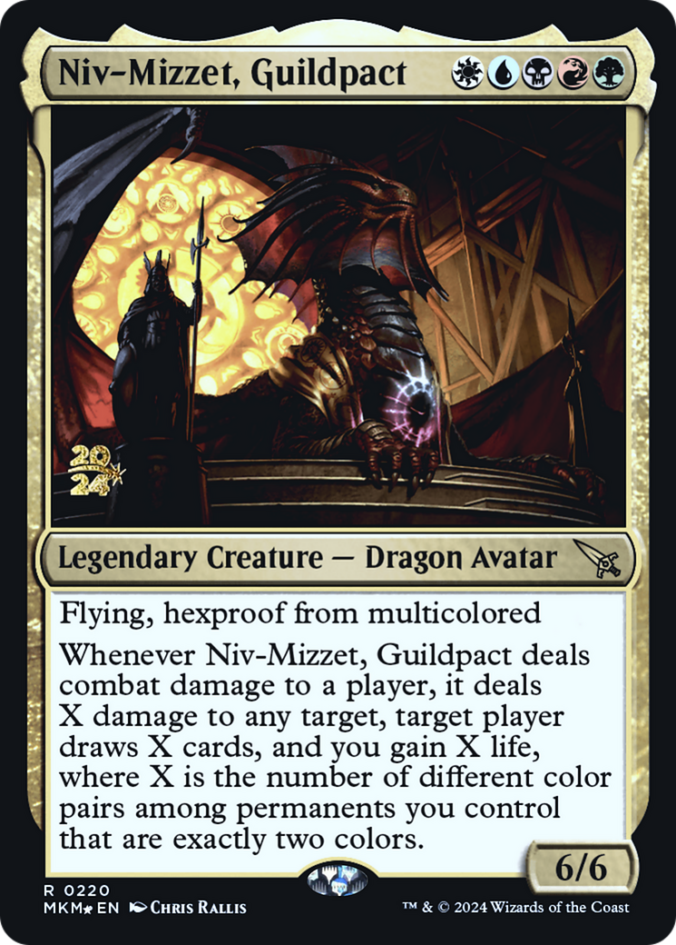 Niv-Mizzet, Guildpact [Murders at Karlov Manor Prerelease Promos] | Shuffle n Cut Hobbies & Games