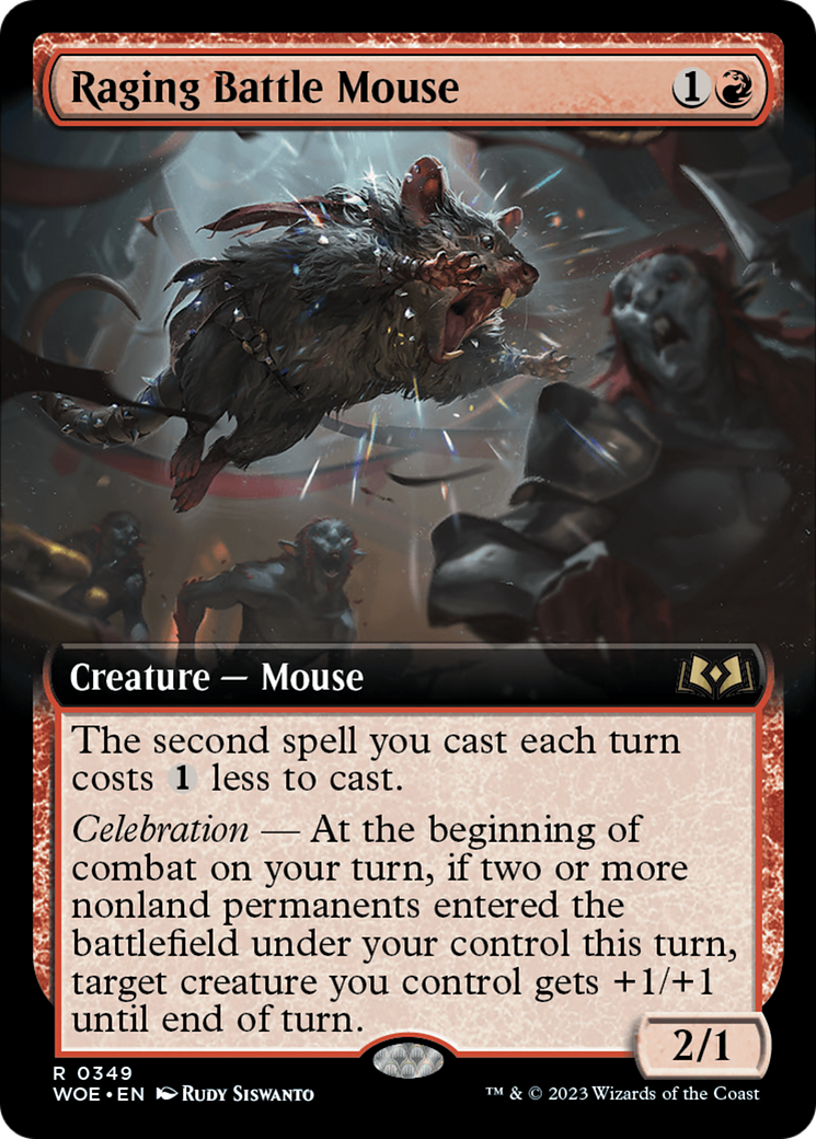 Raging Battle Mouse (Extended Art) [Wilds of Eldraine] | Shuffle n Cut Hobbies & Games