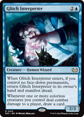 Glitch Interpreter (Extended Art) [Duskmourn: House of Horror Commander] | Shuffle n Cut Hobbies & Games