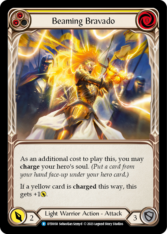 Beaming Bravado (Yellow) [DTD058] (Dusk Till Dawn)  Rainbow Foil | Shuffle n Cut Hobbies & Games