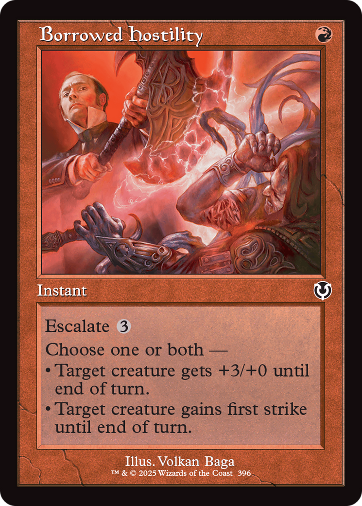 Borrowed Hostility (Retro Frame) [Innistrad Remastered] | Shuffle n Cut Hobbies & Games