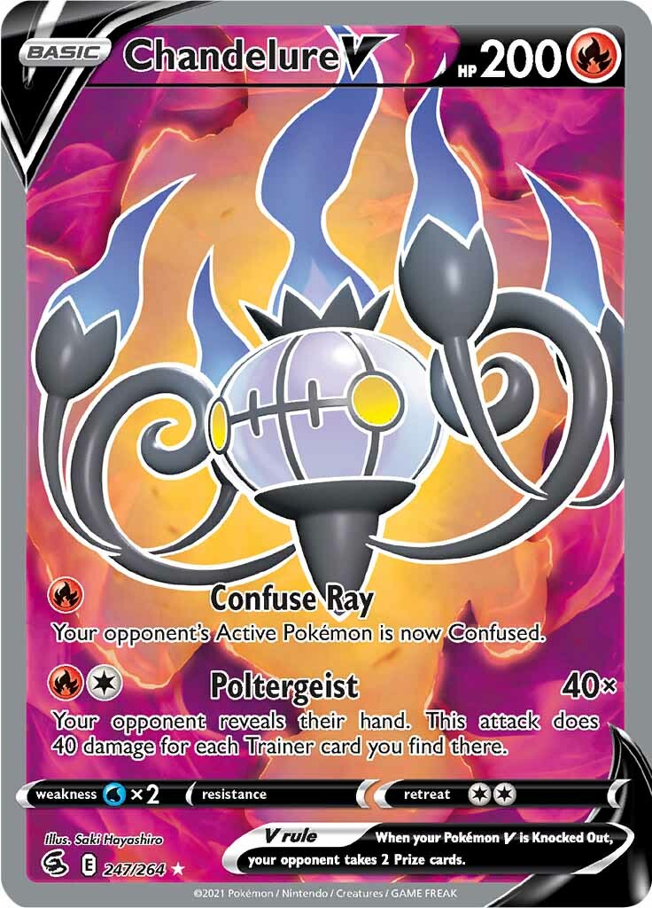 Chandelure V (247/264) [Sword & Shield: Fusion Strike] | Shuffle n Cut Hobbies & Games