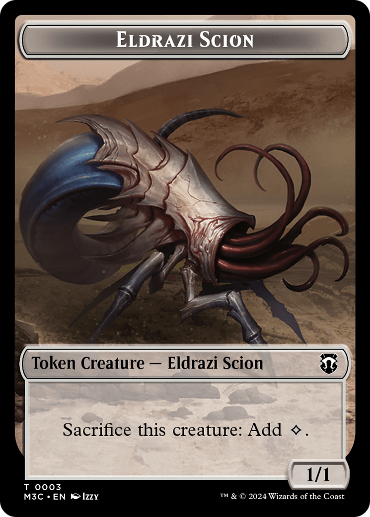 Eldrazi Spawn (Ripple Foil) // Eldrazi Scion Double-Sided Token [Modern Horizons 3 Commander Tokens] | Shuffle n Cut Hobbies & Games