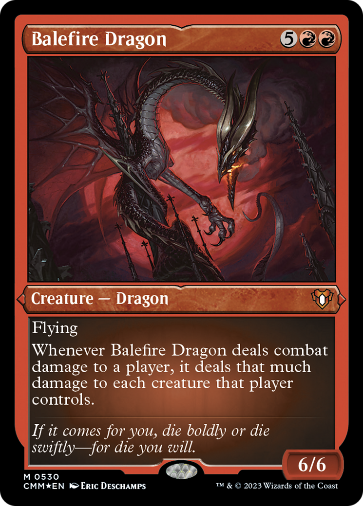 Balefire Dragon (Foil Etched) [Commander Masters] | Shuffle n Cut Hobbies & Games