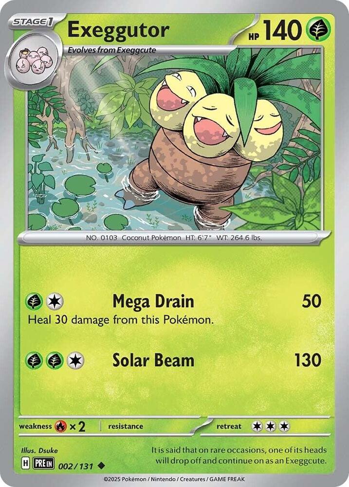 Exeggutor (002/131) [Scarlet & Violet: Prismatic Evolutions] | Shuffle n Cut Hobbies & Games