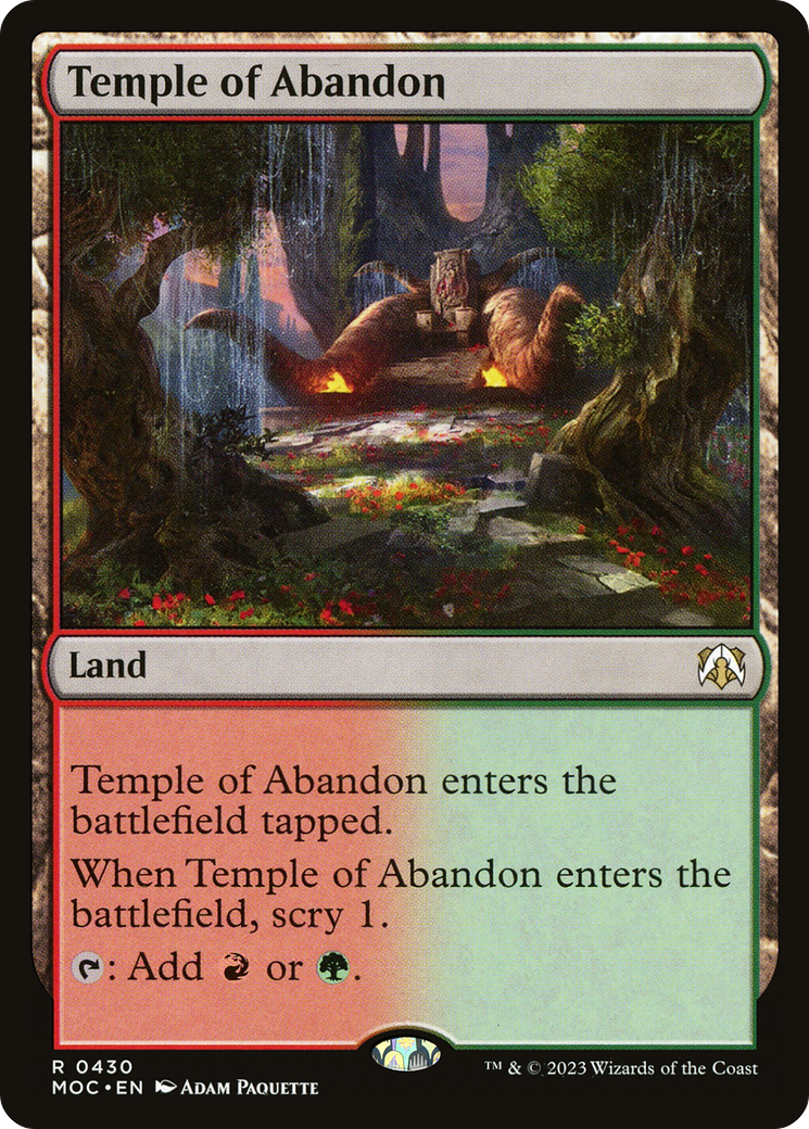 Temple of Abandon [March of the Machine Commander] | Shuffle n Cut Hobbies & Games