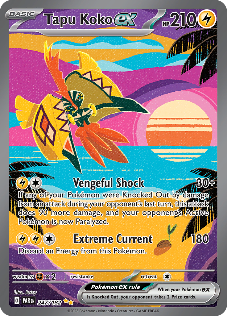 Tapu Koko ex (247/182) [Scarlet & Violet: Paradox Rift] | Shuffle n Cut Hobbies & Games