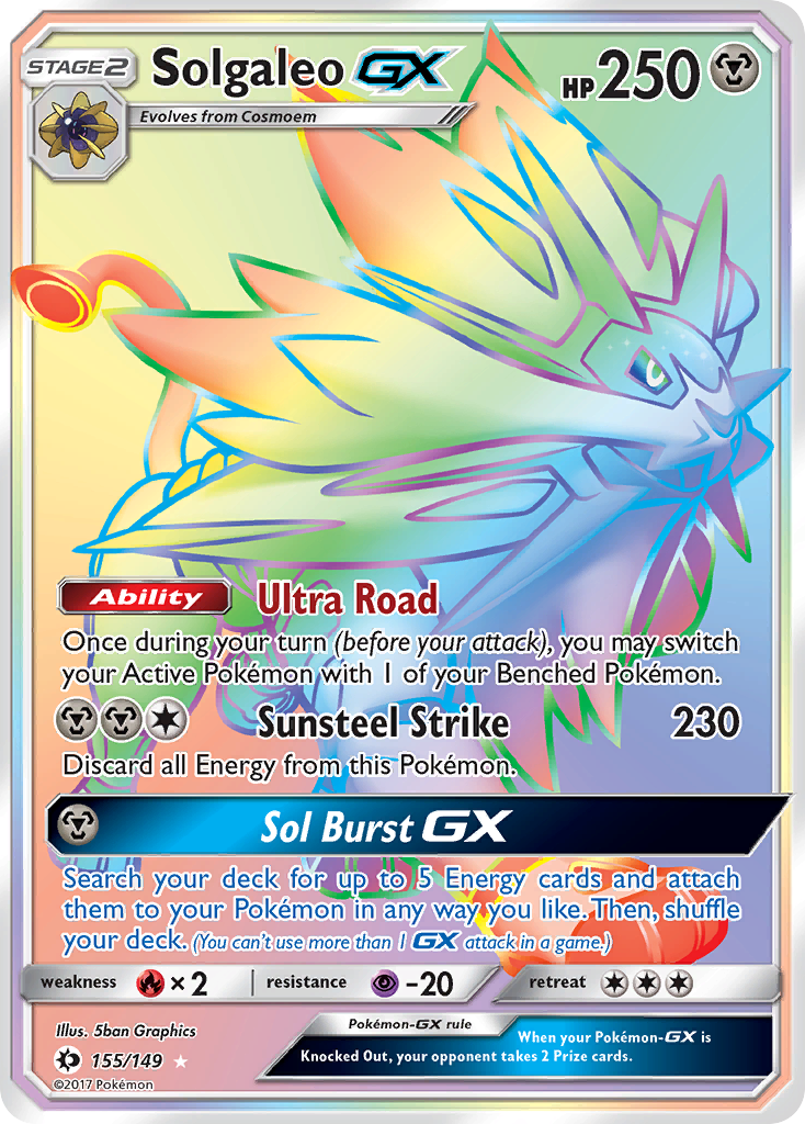 Solgaleo GX (155/149) [Sun & Moon: Base Set] | Shuffle n Cut Hobbies & Games