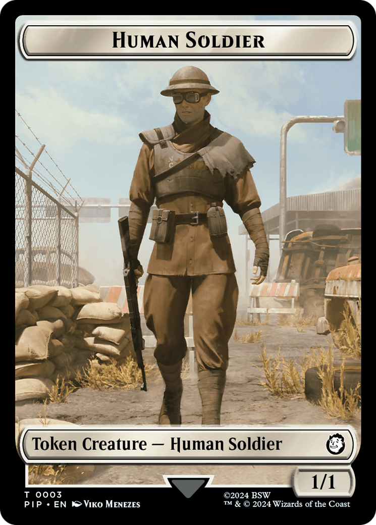 Radiation // Human Soldier Double-Sided Token [Fallout Tokens] | Shuffle n Cut Hobbies & Games