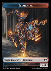 Soldier // Elemental (0037) Double-Sided Token [Commander Masters Tokens] | Shuffle n Cut Hobbies & Games