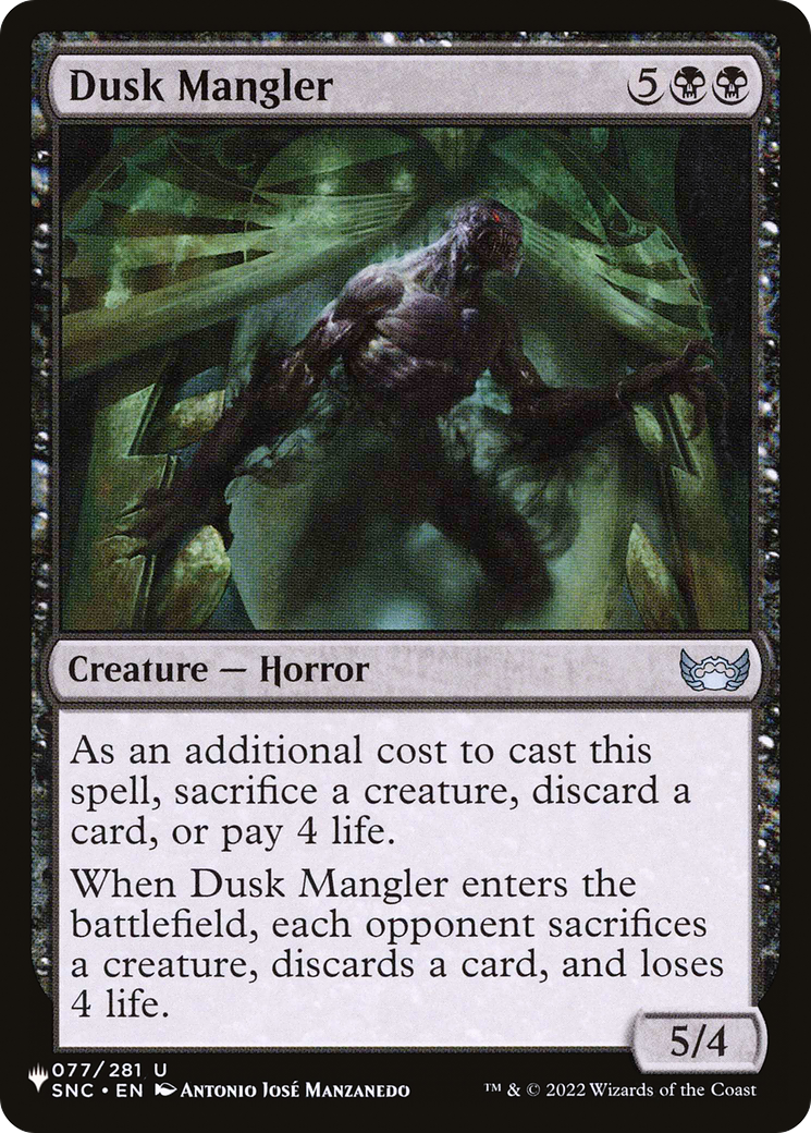 Dusk Mangler [The List] | Shuffle n Cut Hobbies & Games