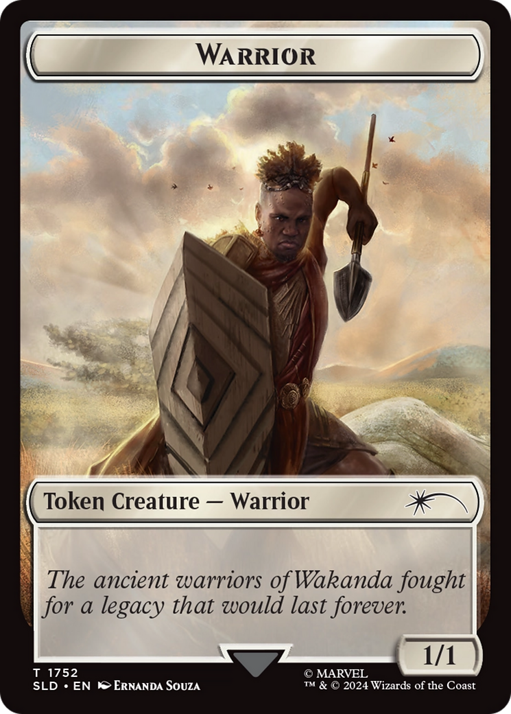 Warrior Token (Rainbow Foil) [Secret Lair Drop Series] | Shuffle n Cut Hobbies & Games