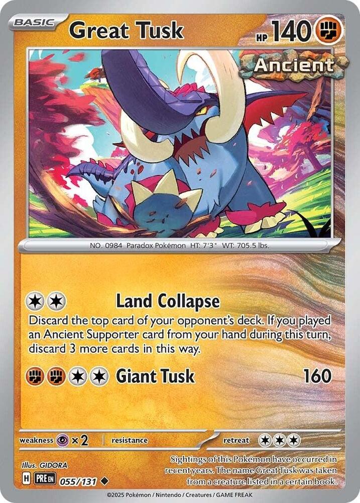 Great Tusk (055/131) [Scarlet & Violet: Prismatic Evolutions] | Shuffle n Cut Hobbies & Games