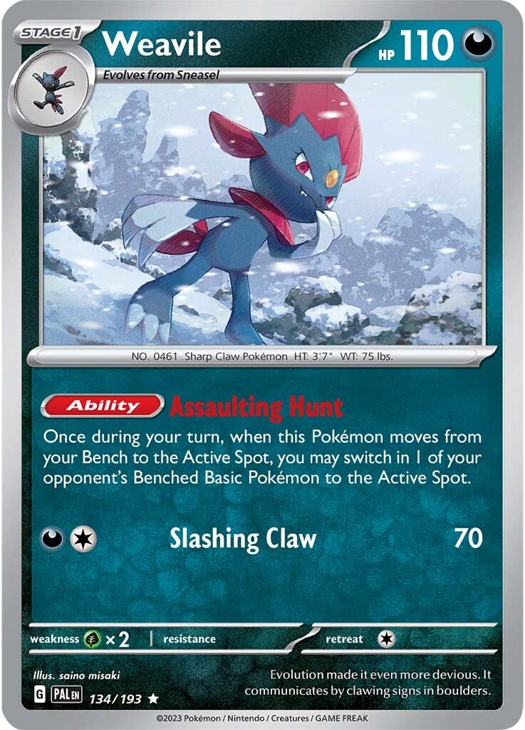 Weavile (134/193) [Scarlet & Violet: Paldea Evolved] | Shuffle n Cut Hobbies & Games