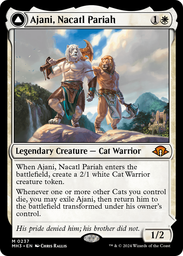 Ajani, Nacatl Pariah // Ajani, Nacatl Avenger [Modern Horizons 3] | Shuffle n Cut Hobbies & Games