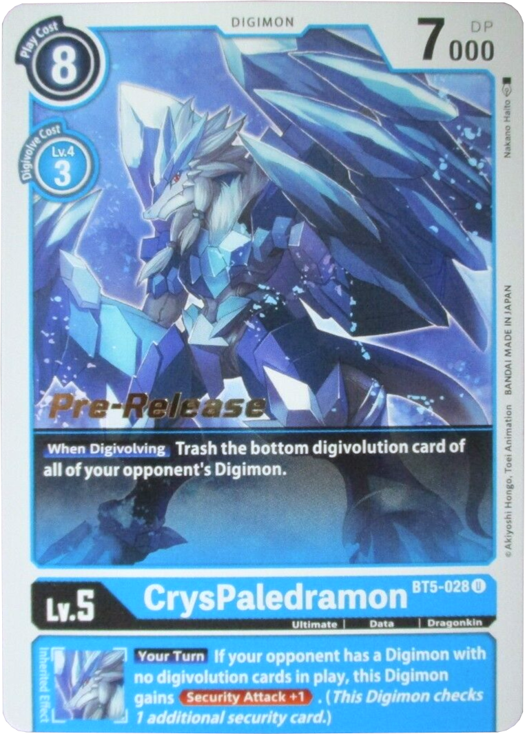 CrysPaledramon [BT5-028] [Battle of Omni Pre-Release Promos] | Shuffle n Cut Hobbies & Games