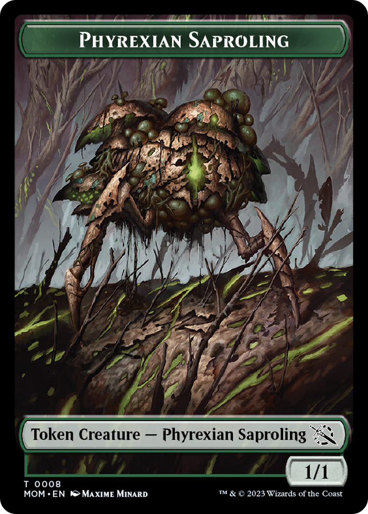 Treasure (21) // Phyrexian Saproling Double-Sided Token [March of the Machine Tokens] | Shuffle n Cut Hobbies & Games