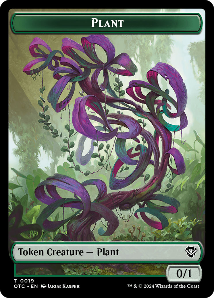 Plant Warrior // Plant Double-Sided Token [Outlaws of Thunder Junction Commander Tokens] | Shuffle n Cut Hobbies & Games