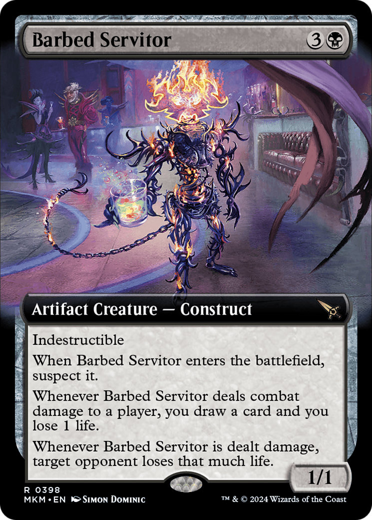 Barbed Servitor (Extended Art) [Murders at Karlov Manor] | Shuffle n Cut Hobbies & Games