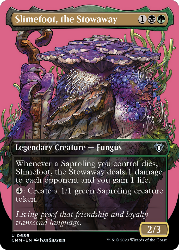 Slimefoot, the Stowaway (Borderless Profile) [Commander Masters] | Shuffle n Cut Hobbies & Games