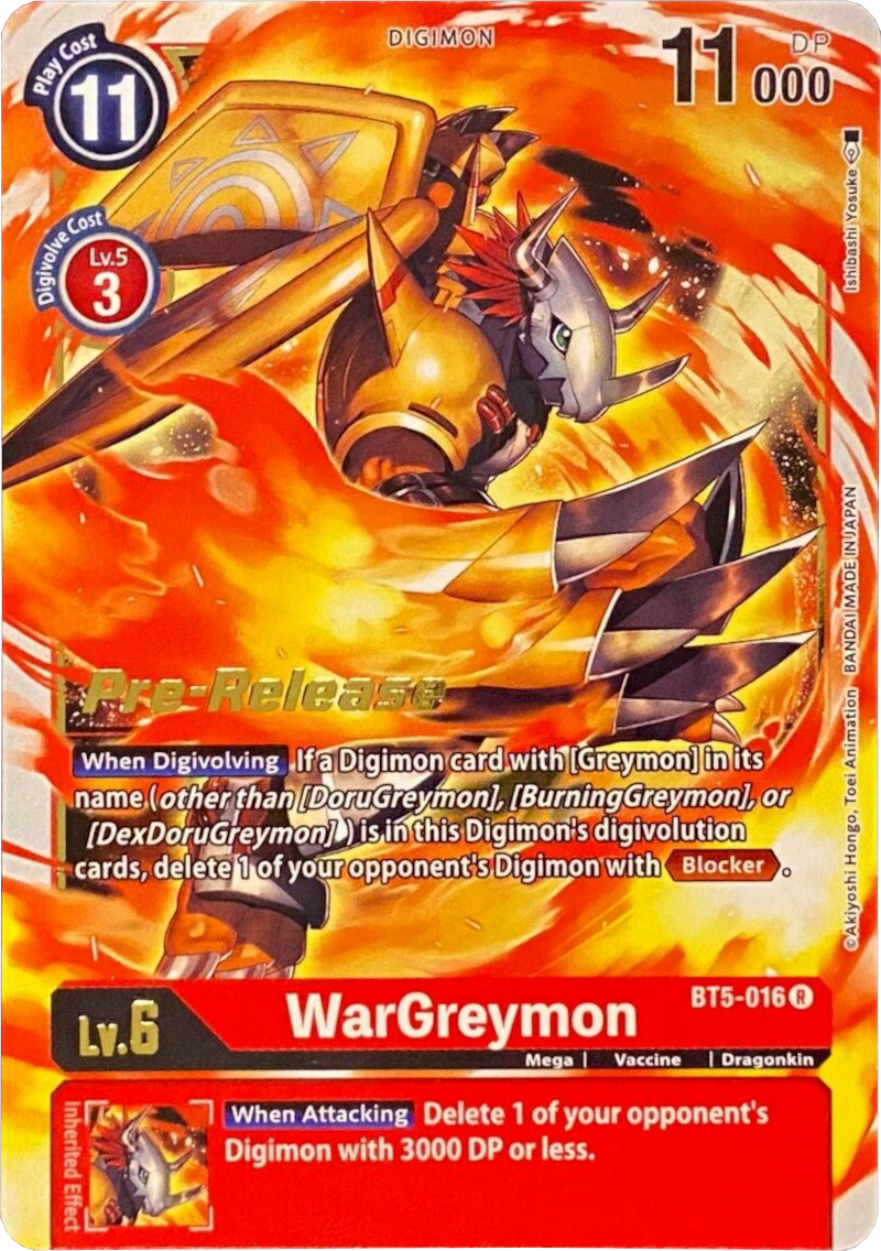 WarGreymon [BT5-016] [Battle of Omni Pre-Release Promos] | Shuffle n Cut Hobbies & Games