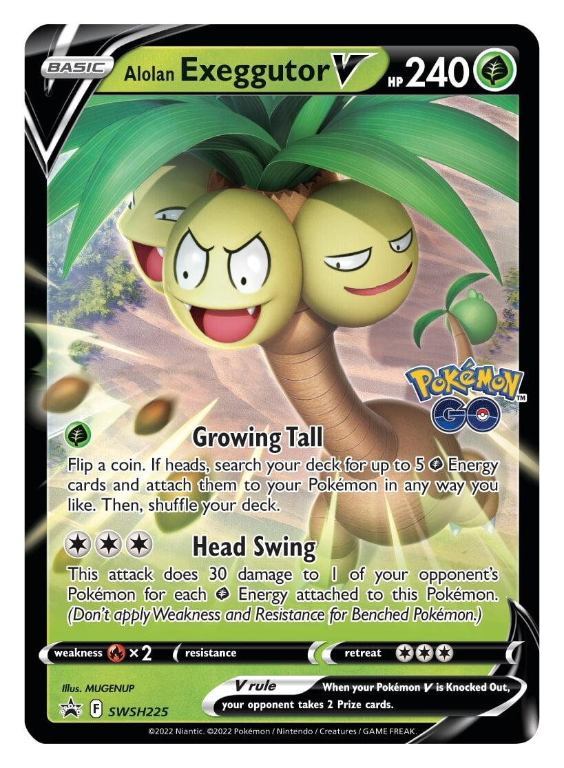 Alolan Exeggutor V (SWSH225) [Sword & Shield: Black Star Promos] | Shuffle n Cut Hobbies & Games