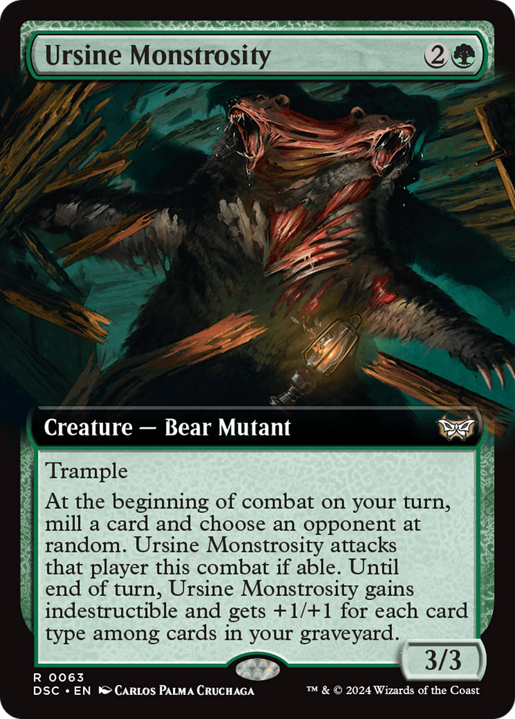 Ursine Monstrosity (Extended Art) [Duskmourn: House of Horror Commander] | Shuffle n Cut Hobbies & Games