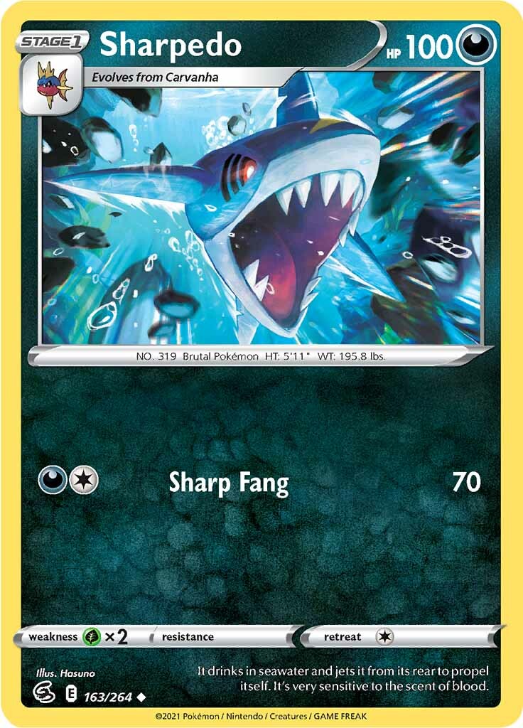 Sharpedo (163/264) [Sword & Shield: Fusion Strike] | Shuffle n Cut Hobbies & Games