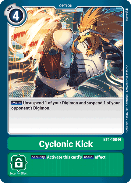 Cyclonic Kick [BT4-108] [Great Legend] | Shuffle n Cut Hobbies & Games