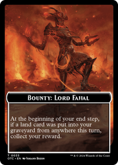 Bounty: Lord Fajjal // Bounty Rules Double-Sided Token [Outlaws of Thunder Junction Commander Tokens] | Shuffle n Cut Hobbies & Games