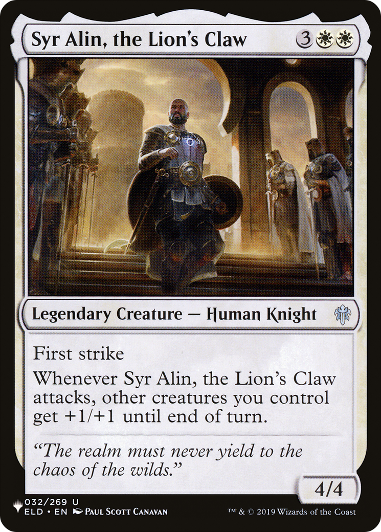 Syr Alin, the Lion's Claw [The List] | Shuffle n Cut Hobbies & Games