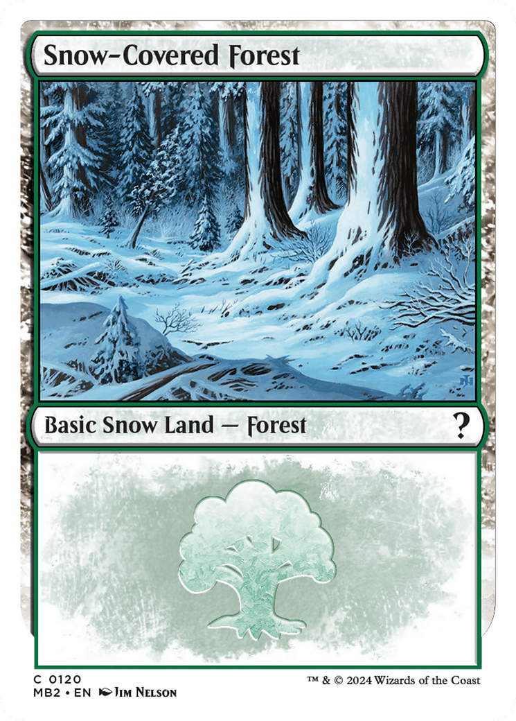 Snow-Covered Forest (White Border) [Mystery Booster 2] | Shuffle n Cut Hobbies & Games