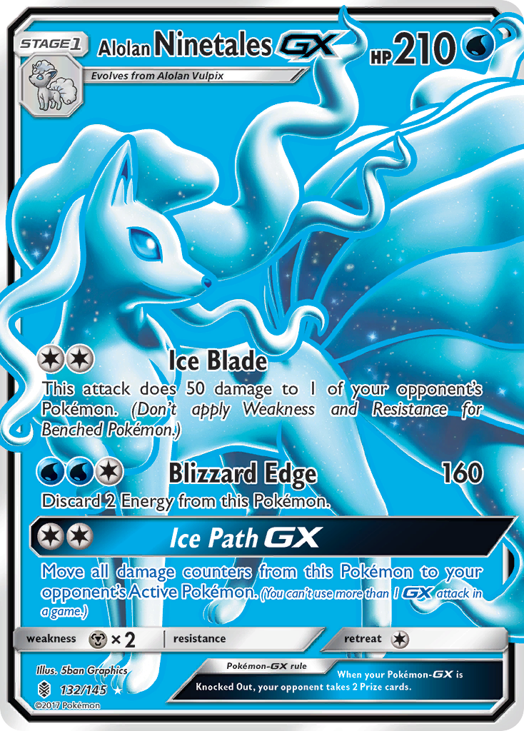 Alolan Ninetales GX (132/145) [Sun & Moon: Guardians Rising] | Shuffle n Cut Hobbies & Games