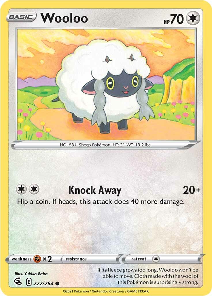 Wooloo (222/264) [Sword & Shield: Fusion Strike] | Shuffle n Cut Hobbies & Games