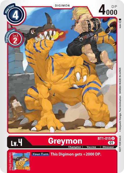 Greymon [BT1-015] (Tamer Party Vol. 3) [Release Special Booster Promos] | Shuffle n Cut Hobbies & Games