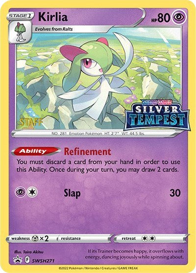 Kirlia (SWSH271) (Prerelease) (Staff) [Sword & Shield: Black Star Promos] | Shuffle n Cut Hobbies & Games