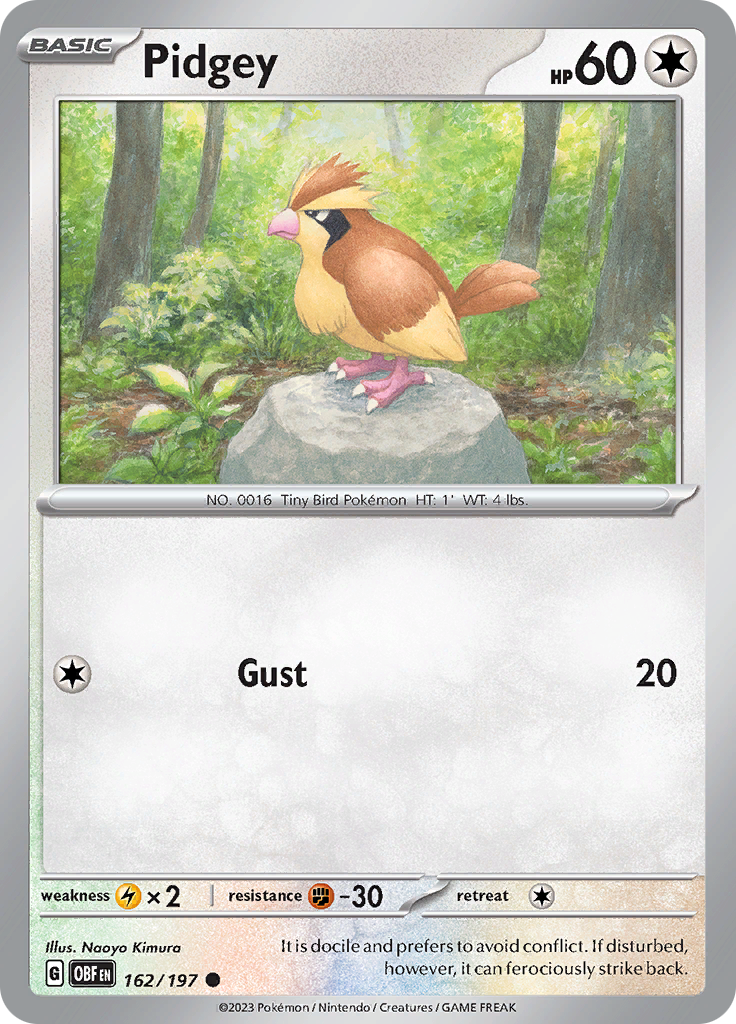 Pidgey (162/197) [Scarlet & Violet: Obsidian Flames] | Shuffle n Cut Hobbies & Games