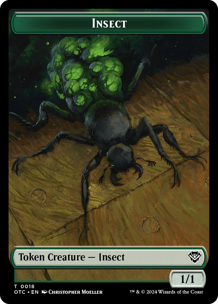 Insect // Elemental (0017) Double-Sided Token [Outlaws of Thunder Junction Commander Tokens] | Shuffle n Cut Hobbies & Games