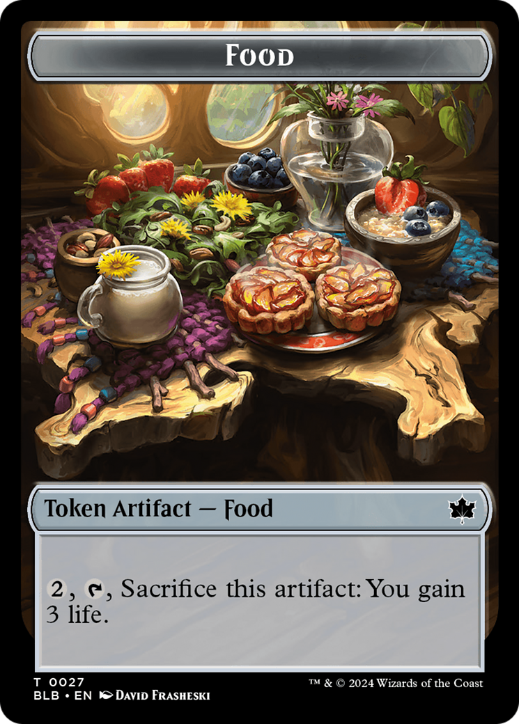 Food // Pawpatch Recruit Double-Sided Token [Bloomburrow Tokens] | Shuffle n Cut Hobbies & Games