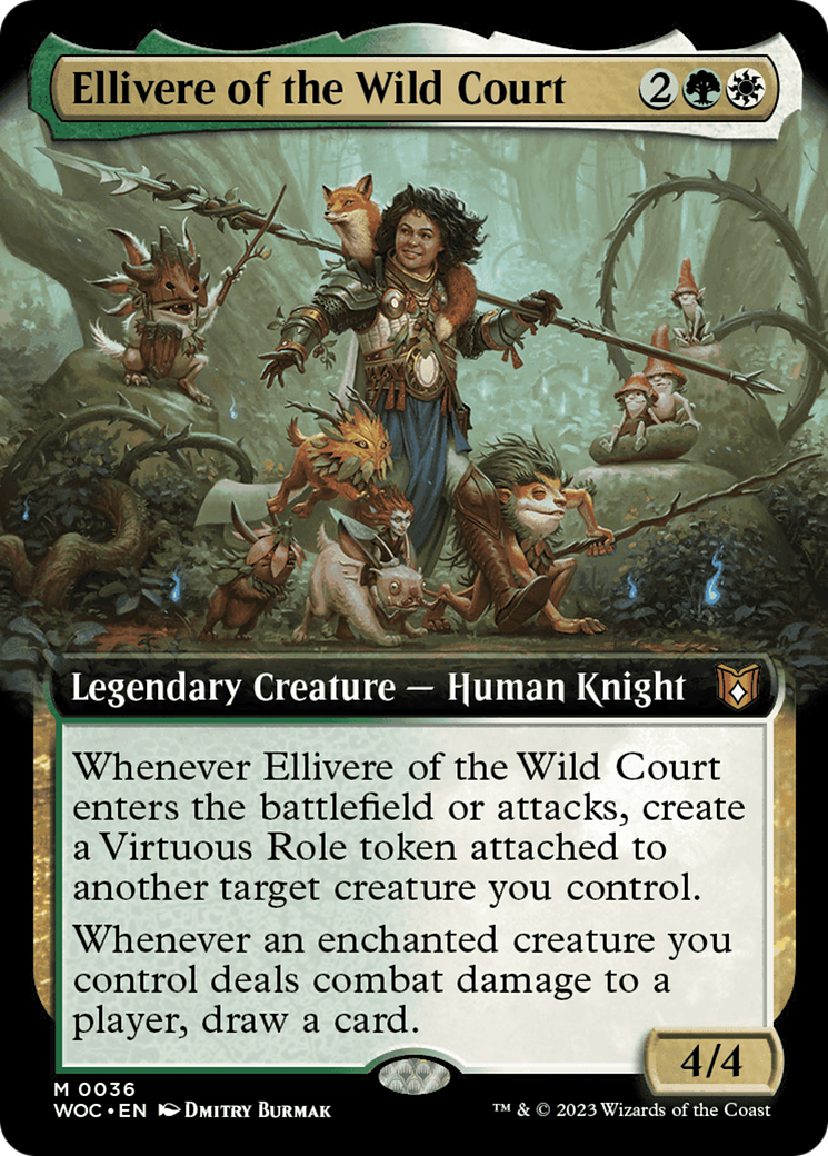 Ellivere of the Wild Court (Extended Art) [Wilds of Eldraine Commander] | Shuffle n Cut Hobbies & Games