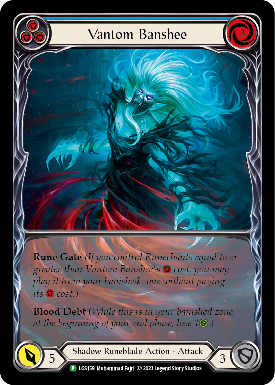 Vantom Banshee (Blue) (Extended Art) [LGS159] (Promo)  Rainbow Foil | Shuffle n Cut Hobbies & Games