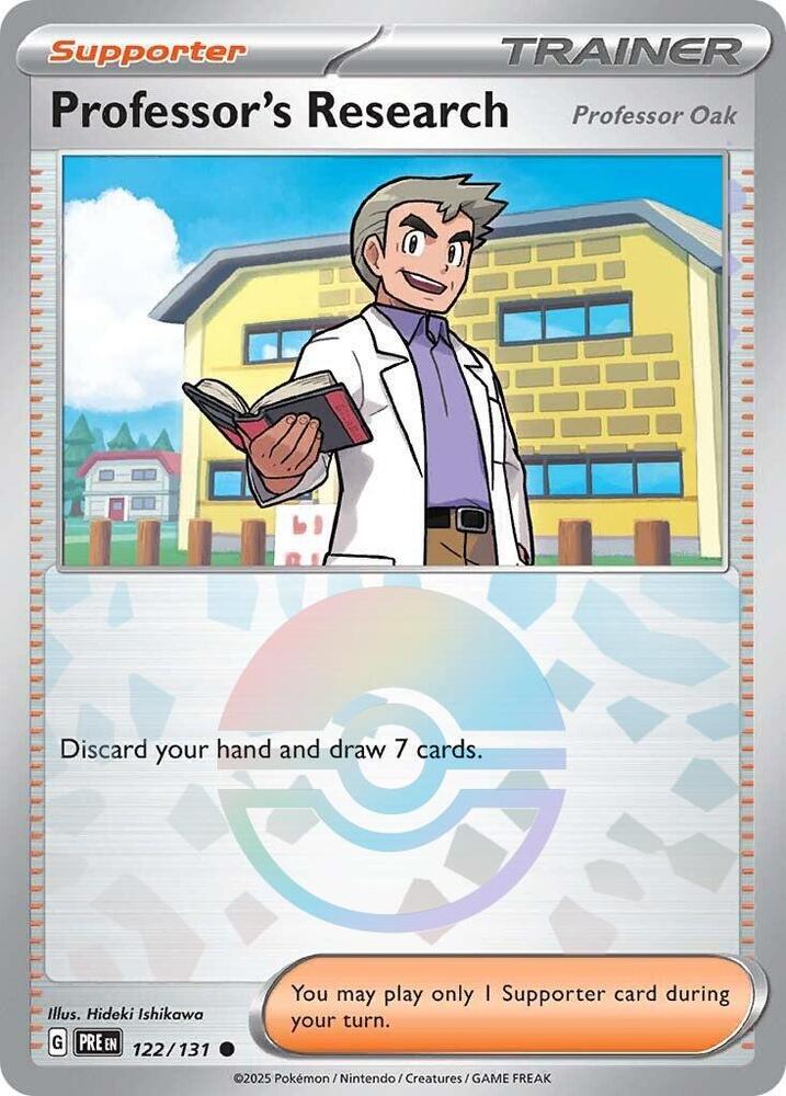 Professor's Research (122/131) [Professor Oak] (Poke Ball Pattern) [Scarlet & Violet: Prismatic Evolutions] | Shuffle n Cut Hobbies & Games