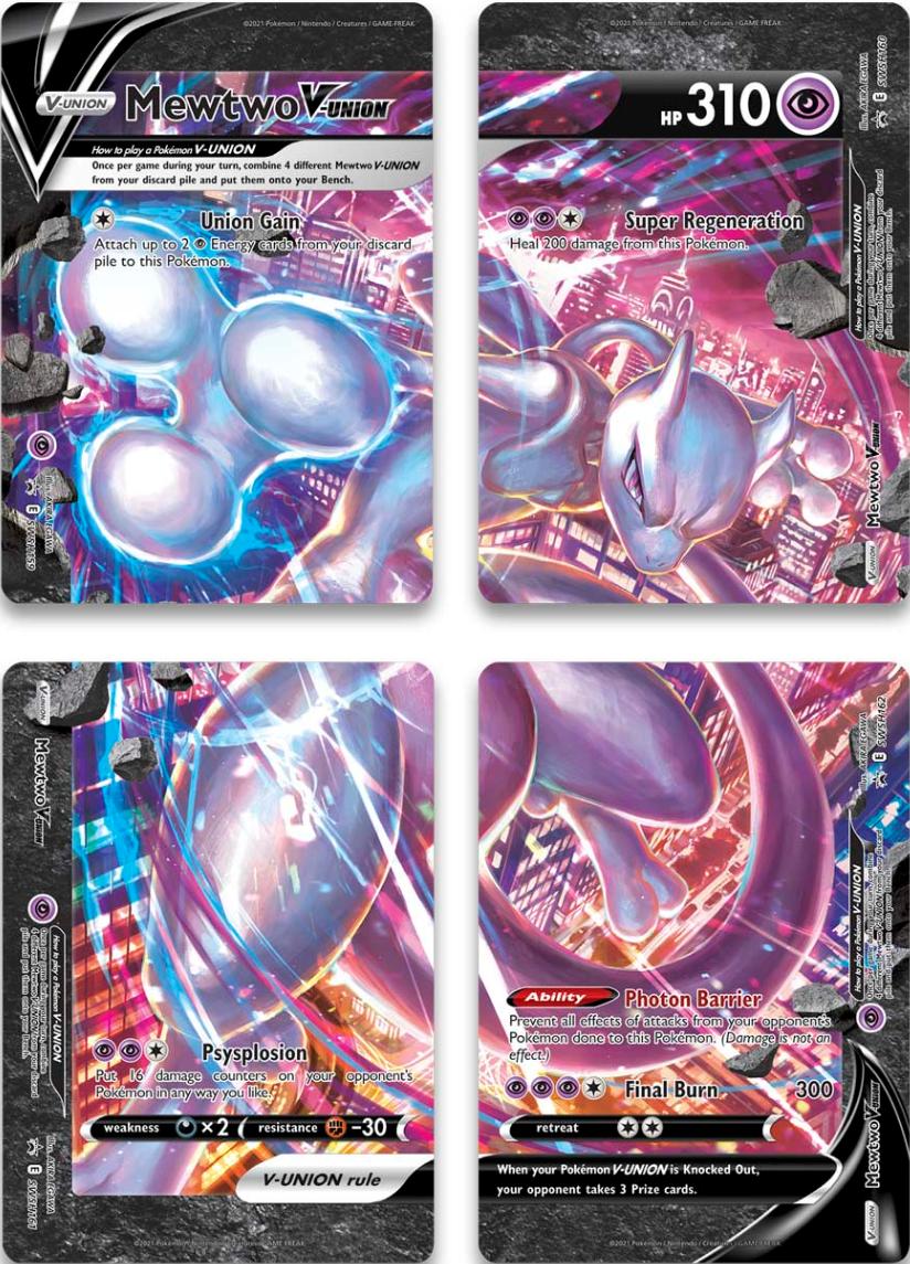 Mewtwo V-Union (Set of 4) [Sword & Shield: Black Star Promos] | Shuffle n Cut Hobbies & Games