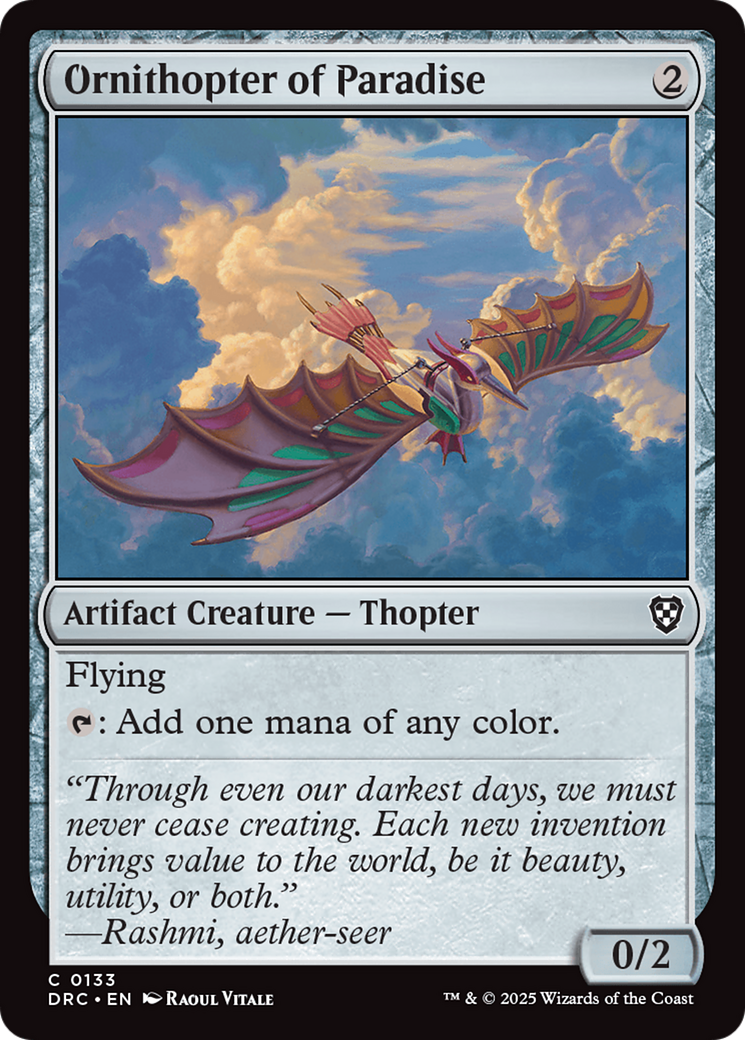 Ornithopter of Paradise [Aetherdrift Commander] | Shuffle n Cut Hobbies & Games