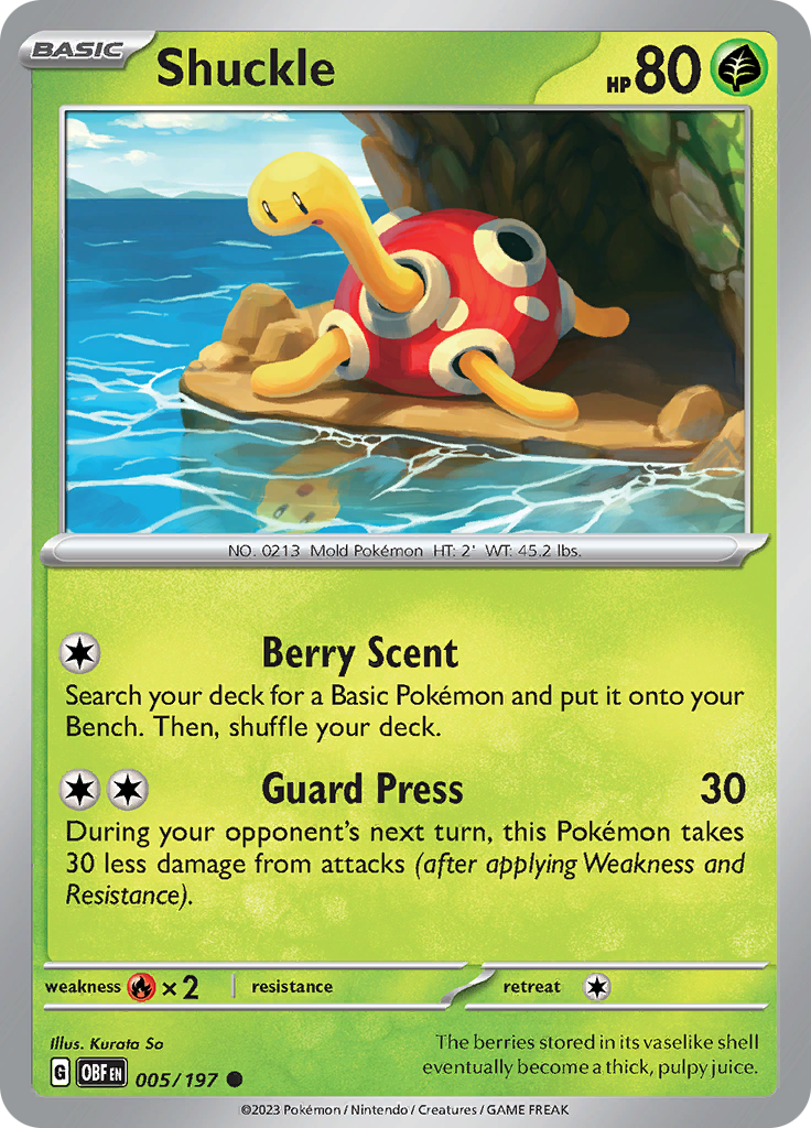 Shuckle (005/197) [Scarlet & Violet: Obsidian Flames] | Shuffle n Cut Hobbies & Games