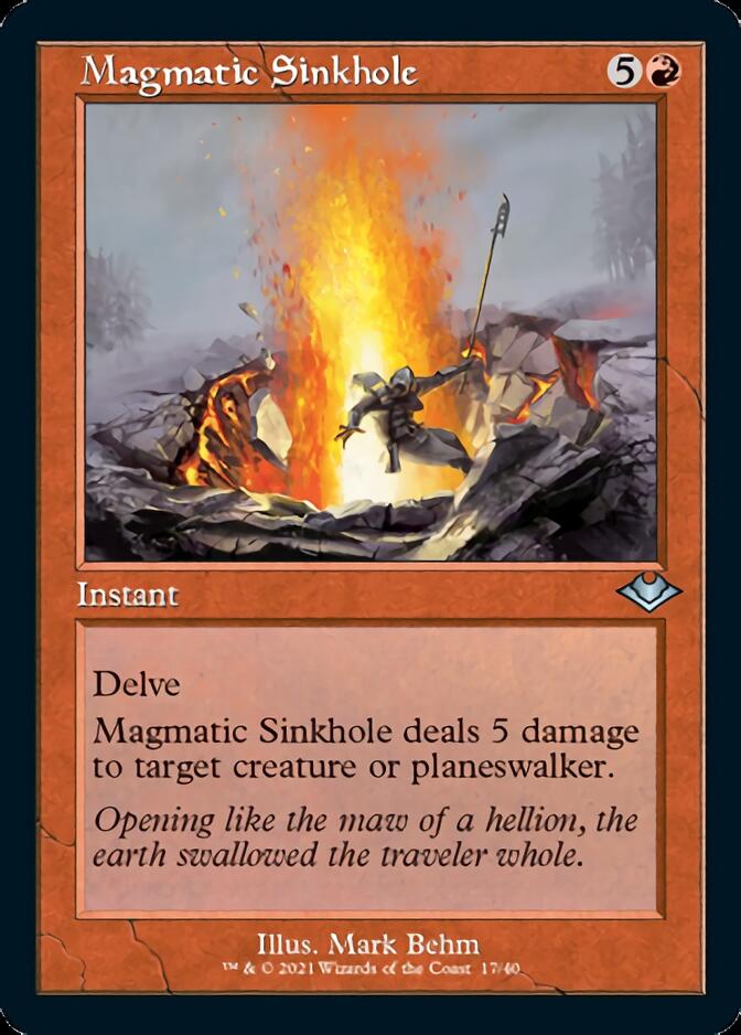 Magmatic Sinkhole (Retro Foil Etched) [Modern Horizons] | Shuffle n Cut Hobbies & Games