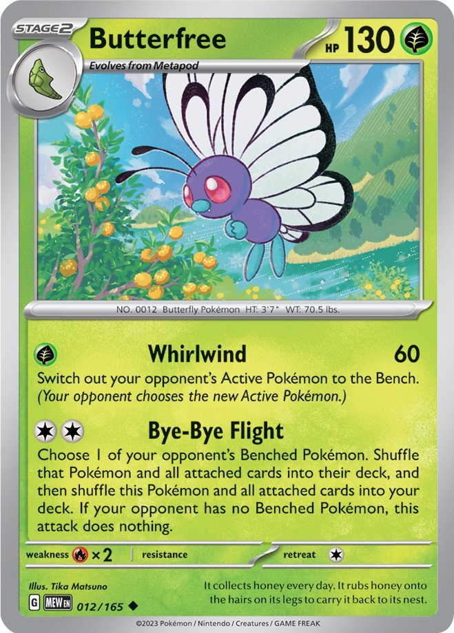 Butterfree (012/165) [Scarlet & Violet 151] | Shuffle n Cut Hobbies & Games