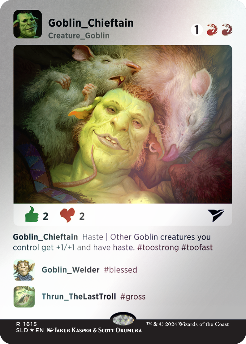 Goblin Chieftain (Rainbow Foil) [Secret Lair Drop Series] | Shuffle n Cut Hobbies & Games