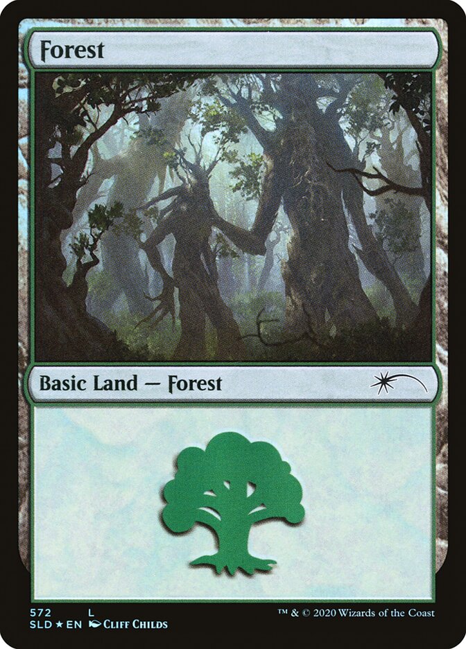 Forest (Tree Hugging) (572) [Secret Lair Drop Promos] | Shuffle n Cut Hobbies & Games